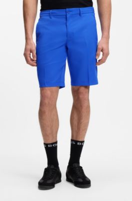 Shorts repelentes al agua con acabado de planchado f&aacute;cil, Azul