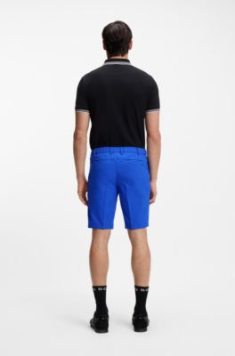 Shorts repelentes al agua con acabado de planchado f&aacute;cil, Azul