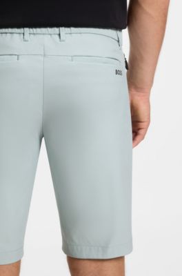 Shorts repelentes al agua con acabado de planchado f&aacute;cil, Turquesa