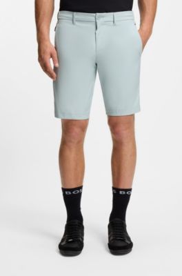 Shorts repelentes al agua con acabado de planchado f&aacute;cil, Turquesa