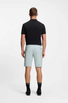 Shorts repelentes al agua con acabado de planchado f&aacute;cil, Turquesa