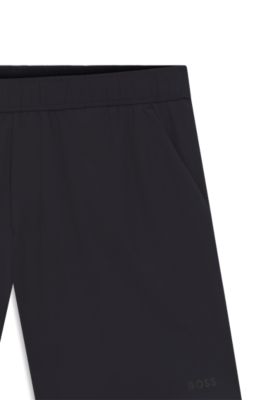 Shorts deportivos de doble capa en tejido de secado r&aacute;pido, Azul oscuro