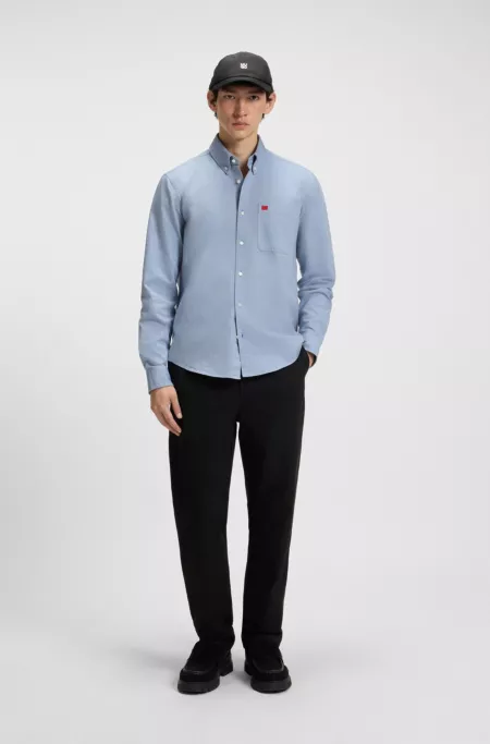 Slim-fit chinos in mercerised cotton twill