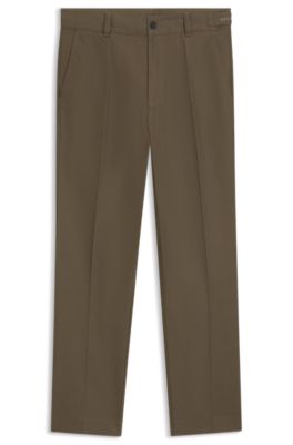 Chinos slim fit en sarga de algod&oacute;n mercerizado, Gris