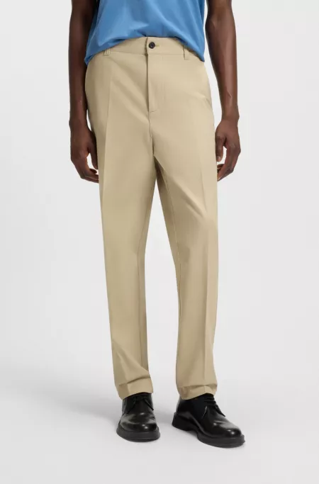 Slim-fit chinos in mercerised cotton twill