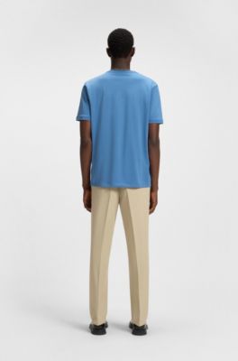 Chinos slim fit en sarga de algod&oacute;n mercerizado, Beige