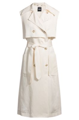 Hugo Boss■BOSS Womenswear■ベルト付きドレス BOSS - Sleeveless trench dress with double-breasted closure