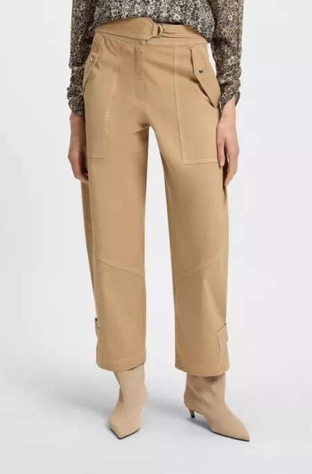 Casual trousers in stretch-cotton twill