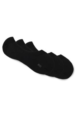 Three-pack of invisible socks in a cotton blend, Black