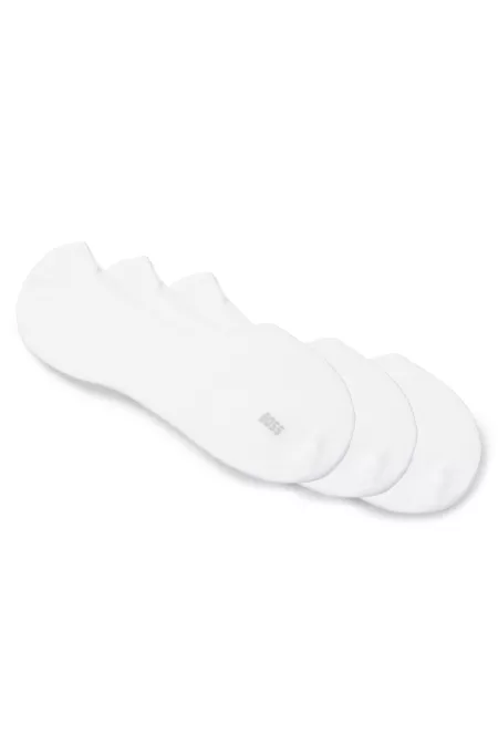 Three-pack of invisible socks in a cotton blend