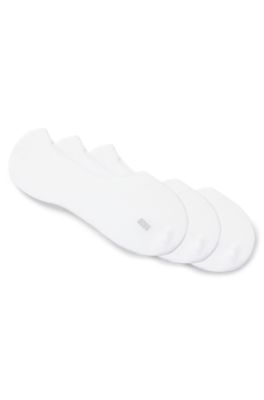 Three-pack of invisible socks in a cotton blend, White