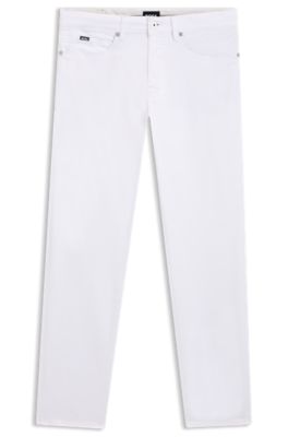 Vaqueros Delaware slim fit en denim el&aacute;stico blanco, Blanco