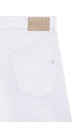 Vaqueros Delaware slim fit en denim el&aacute;stico blanco, Blanco