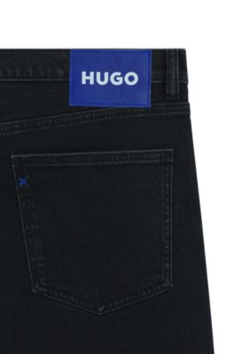 Dark-blue extra-slim-fit jeans in stretch denim, Dark Blue