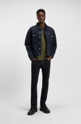 Dark-blue extra-slim-fit jeans in stretch denim, Dark Blue