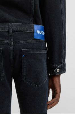 Dark-blue extra-slim-fit jeans in stretch denim, Dark Blue