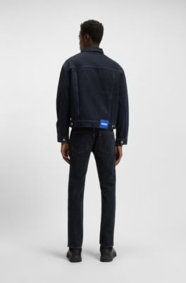 Dark-blue extra-slim-fit jeans in stretch denim, Dark Blue