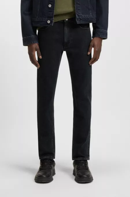 Dark-blue extra-slim-fit jeans in stretch denim