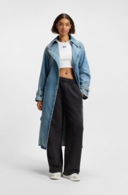 Mesh-detail trainers with rear pull loop, White