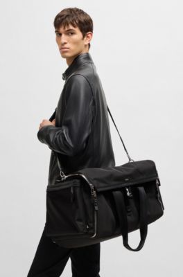 Bolsa de viaje con compartimento para trajes con cremallera, Negro