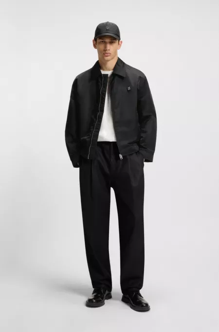 Stacked-logo jacket with water-repellent finish