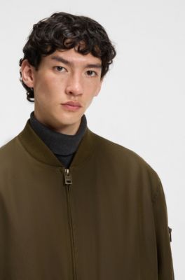 Cazadora bomber de algod&oacute;n encerado con dobladillo ajustable, Cal