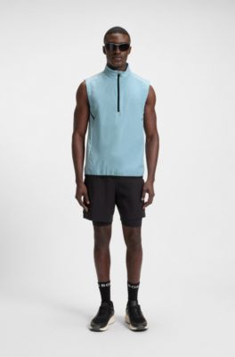 Active water-repellent gilet with quick-dry performance, Light Blue