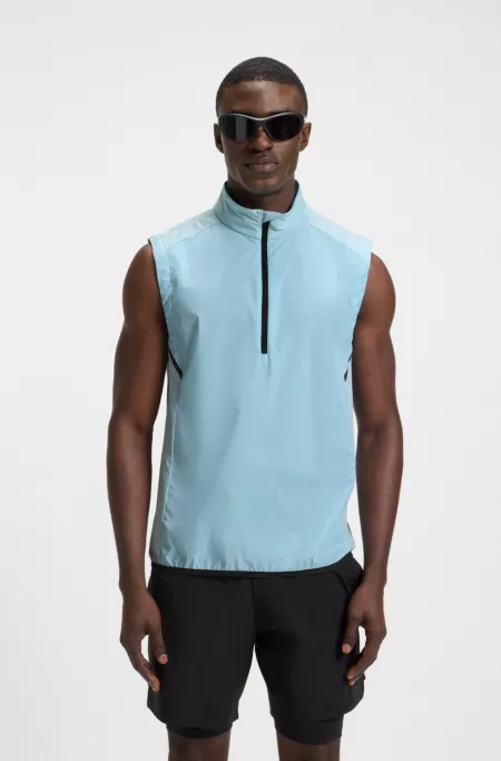 Active water-repellent gilet with quick-dry performance