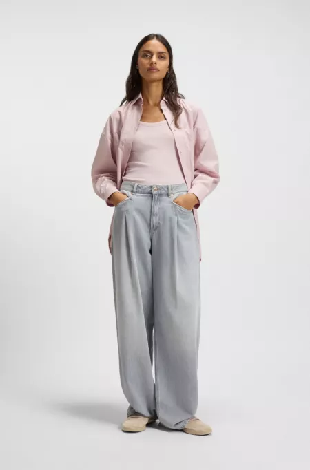 Leather-backtab trainers in suede