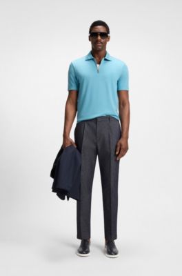 Nappa-leather loafers with contrast outsole, Dark Blue