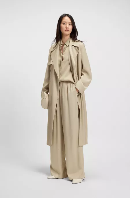 Relaxed-fit trousers in satin