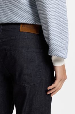 Blue slim-fit jeans comfort-stretch denim