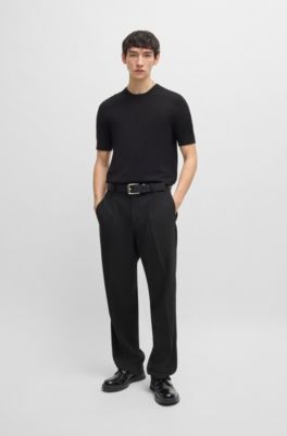 Zapatos Derby en piel cepillada, Negro