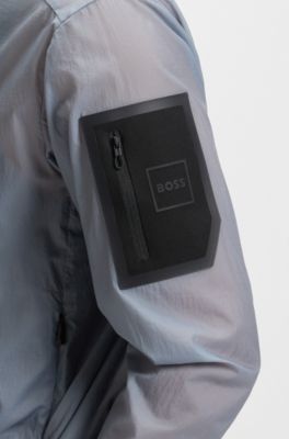 Veste d&eacute;perlante compacte en tissu ripstop l&eacute;ger , Gris sombre