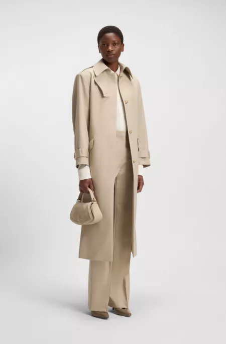 Slim-fit blouse in matte jersey