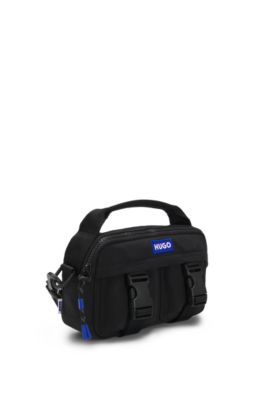 HUGO - Reporter bag with blue logo label - Black