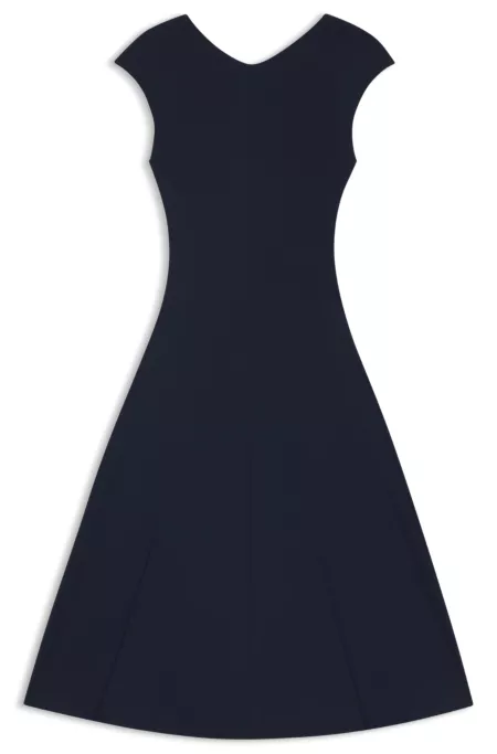 Seam-detail dress in matte jersey