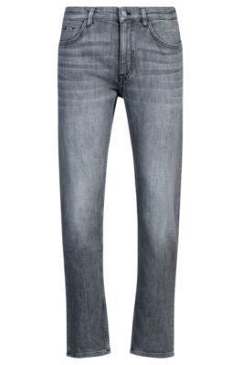 Delaware slim-fit jeans in tinted stretch denim, Black