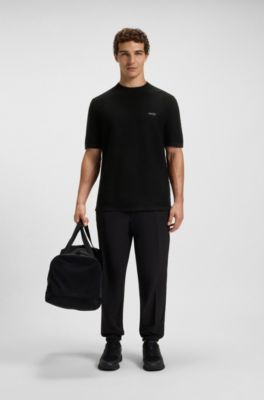 Jersey de punto de canal&eacute; con detalle de logo, Negro