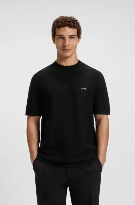 Logo-detail sweater with rib knit