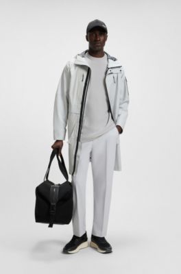 Pull en maille c&ocirc;tel&eacute;e avec d&eacute;tail logot&eacute;, Gris chin&eacute;