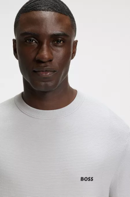 Logo-detail sweater with rib knit