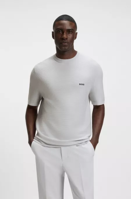 Logo-detail sweater with rib knit