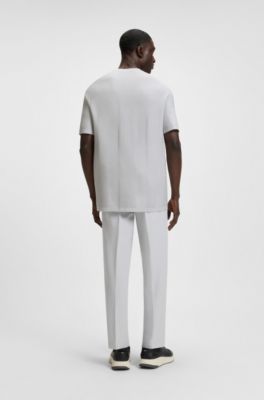 Jersey de punto de canal&eacute; con detalle de logo, Gris claro