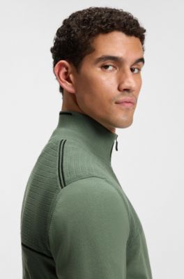 Jersey en algod&oacute;n repelente al agua con cuello con cremallera, Cal