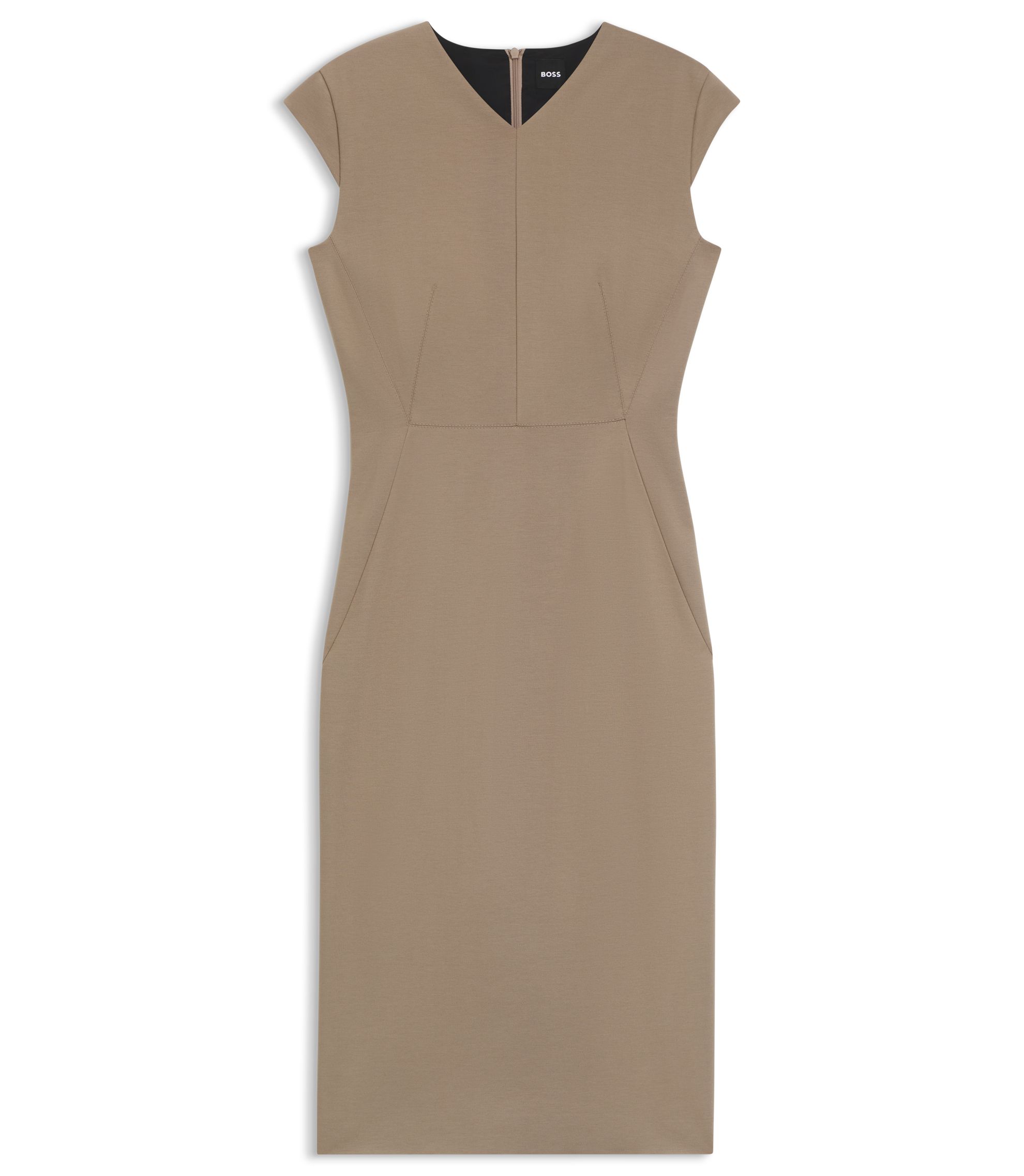 blue dress for baby girl Rihoas Tie-Front Knit Midi Dress in Brown