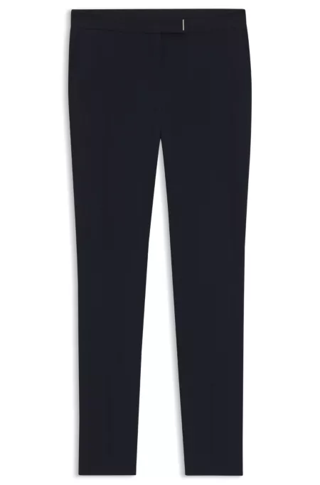 Slim-fit trousers with hem slits