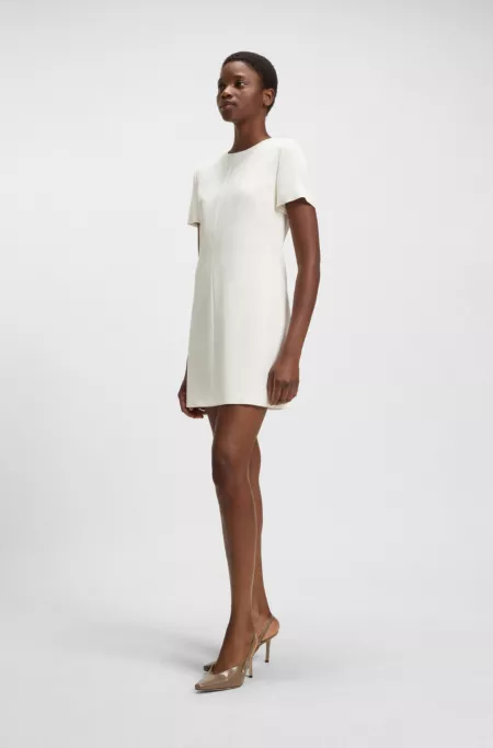 Shift dress in soft crepe