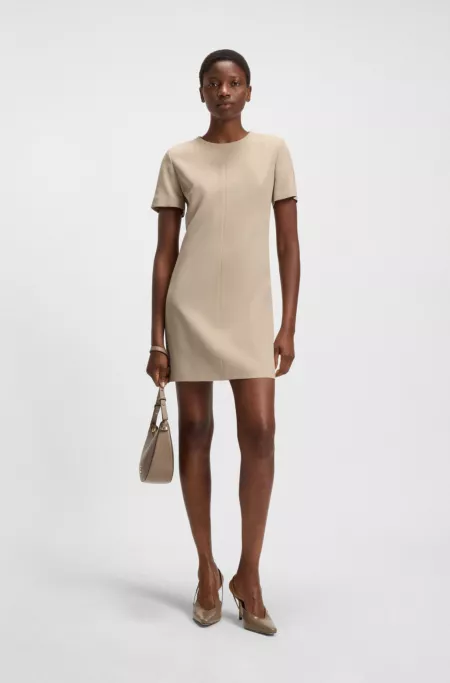 Shift dress in soft crepe