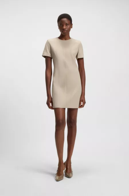 Shift dress in soft crepe